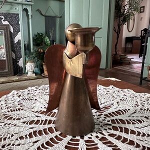 Copper Brass Angel Candle holder